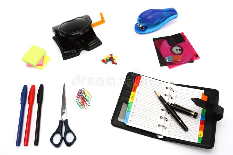 Office stationery stock photo. Image of stationary, paperwork 18282036