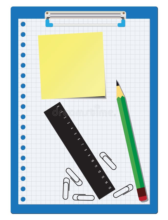 Office supplies vector illustration