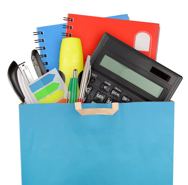 Office supplies stock photo. Image of notebook, reminder 55698978