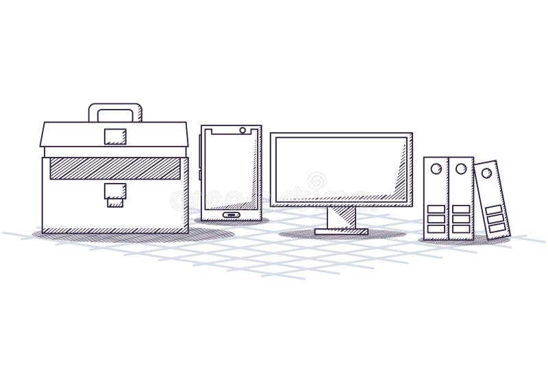 Office supplies design stock vector. Illustration of design 110653851