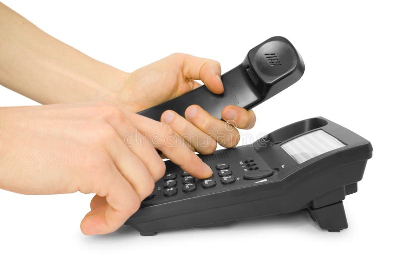 Dialing A Telephone In The Office Stock Photo Image of crystal
