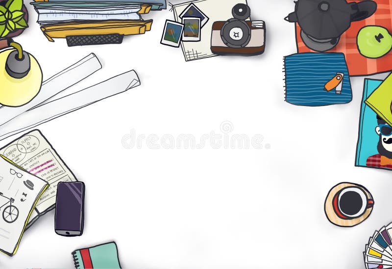 Office Tools Paperwork Business Professional Concept royalty free illustration