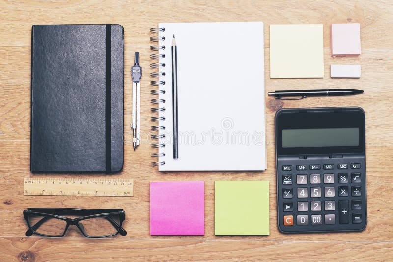 Office tools top stock image. Image of black, items, office 69999607