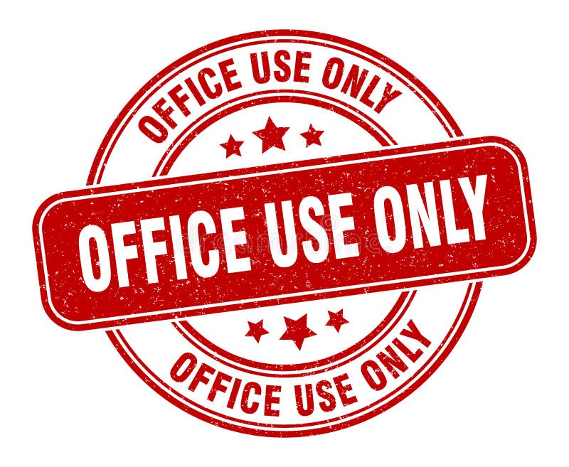 For office use only box
