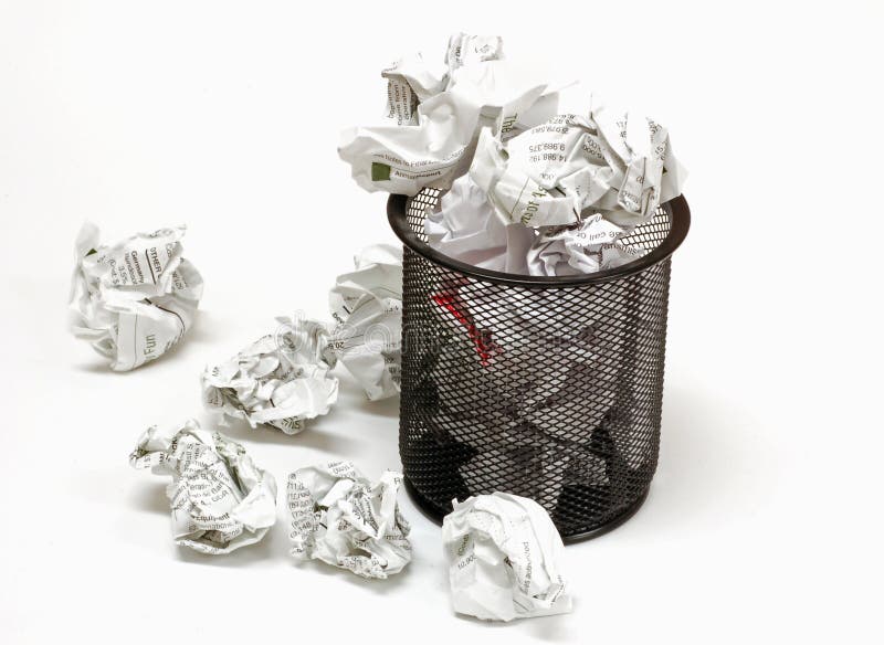 Office wastebasket stock photo. Image of frustration, file 5984434