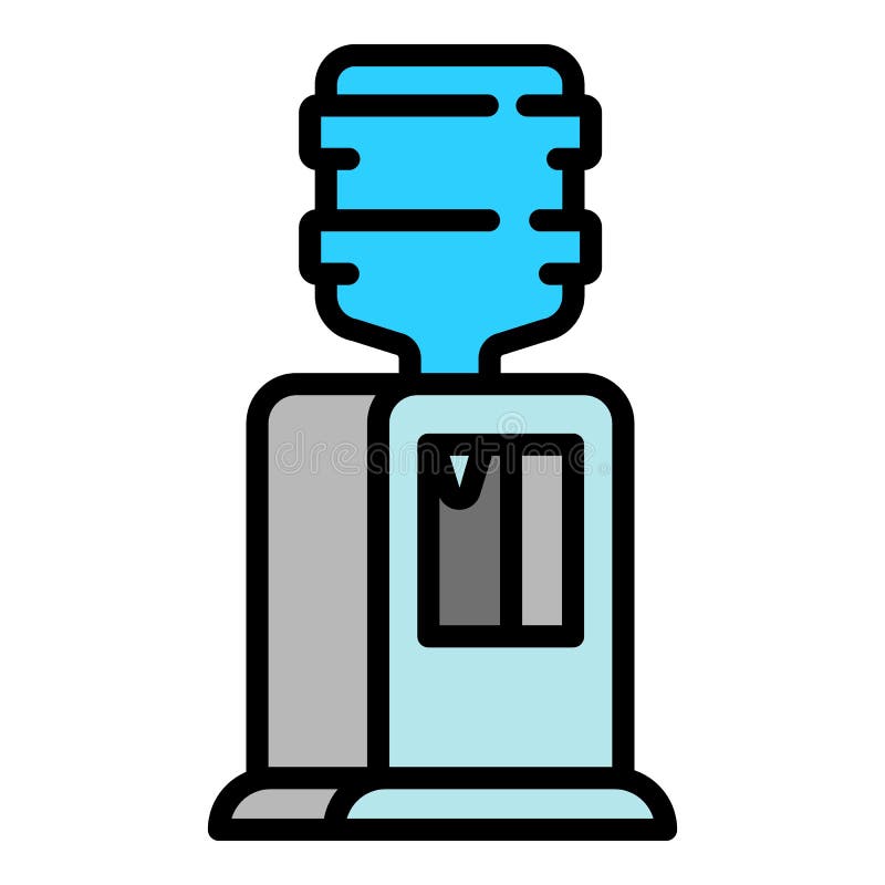 Water Cooler Dispenser Icon, Outline Style Stock Vector Illustration