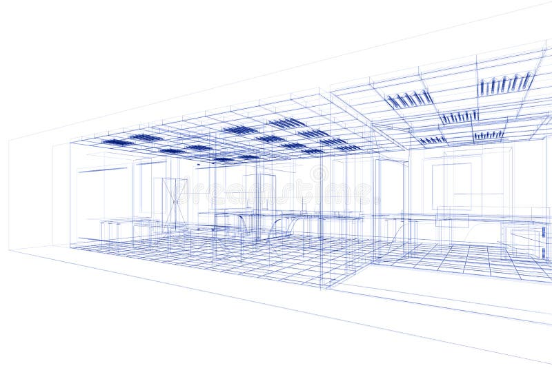 Office wire project vector illustration