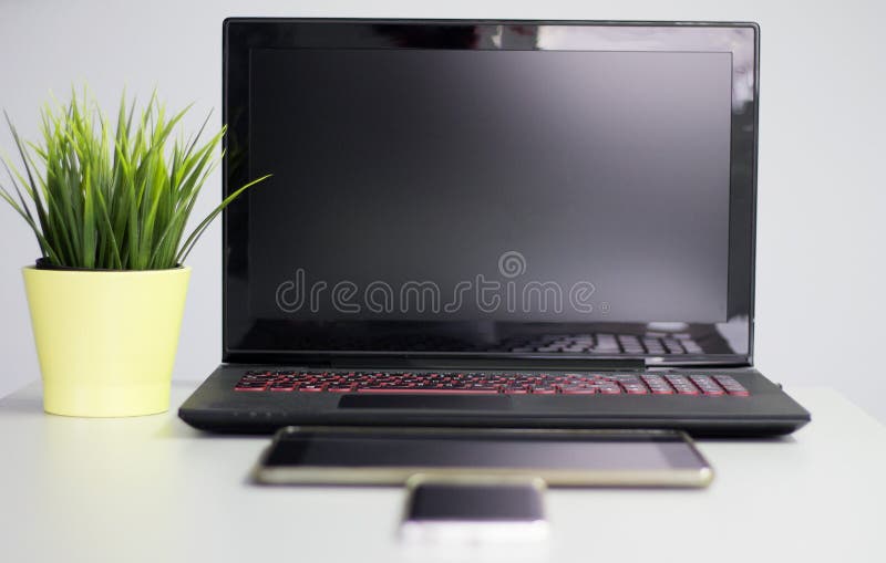 Office work accessories stock image. Image of modern 83808961