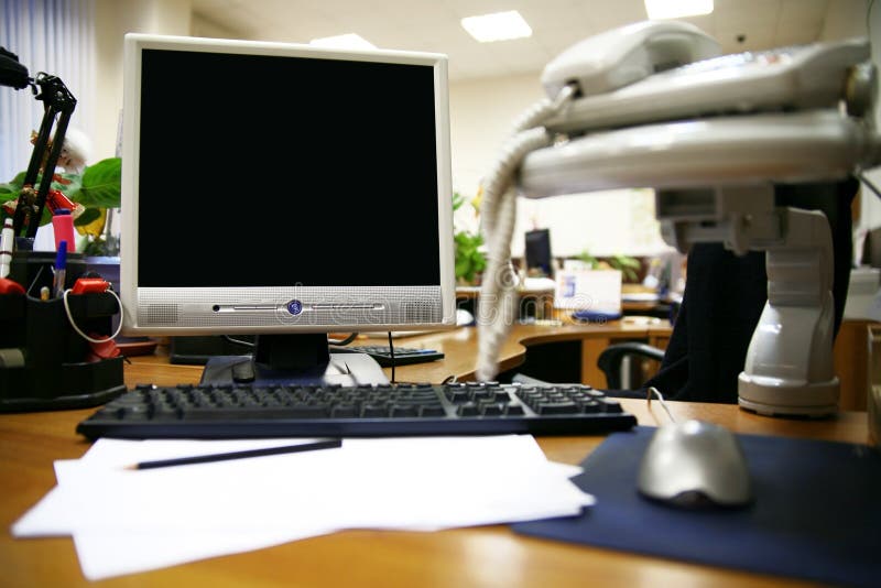 Office work place royalty free stock photography