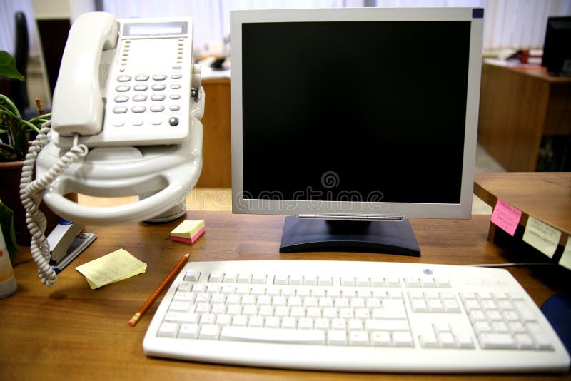 Office work place stock photo