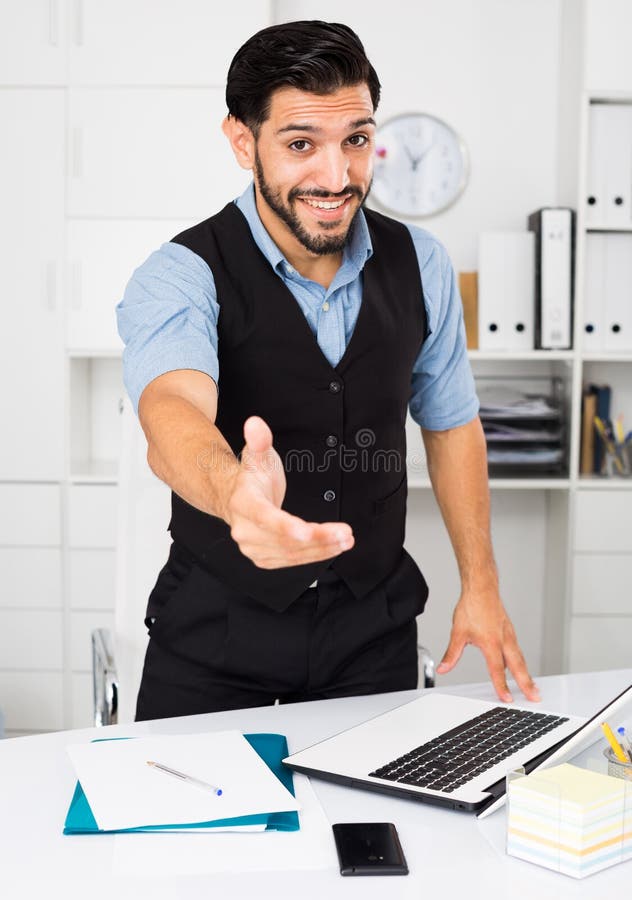 Office Worker is Ready To Meet Client Stock Image Image of brasilian