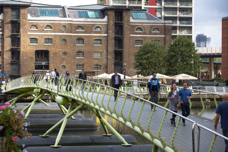 Office Workers Going To Work. London, Canary Wharf Editorial Photo