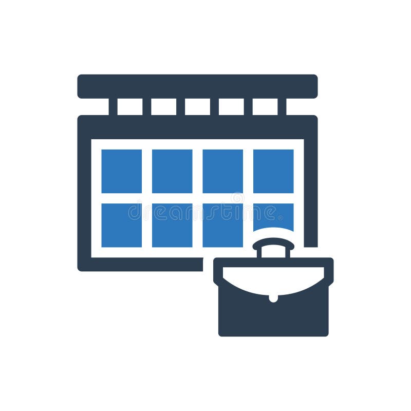 Office Working Calendar Icon royalty free illustration