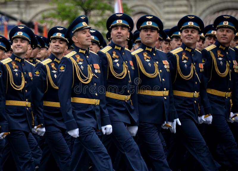 Officers of the Air Force Academy during the Dress Rehearsal of the ...