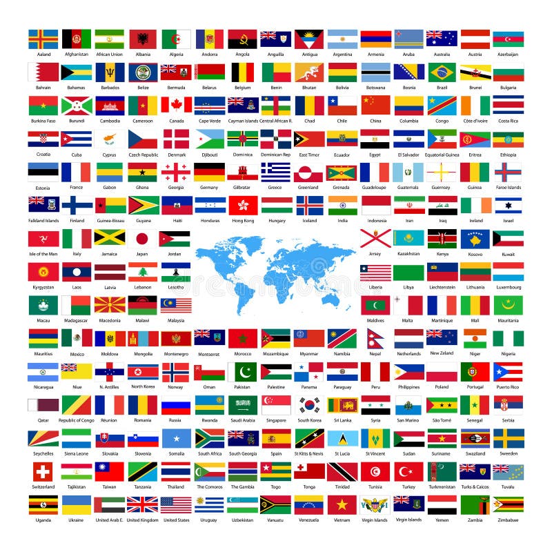 Offizielle nationale Landesflaggen stock abbildung Offizielle nationale Landesflaggen stock abbildung