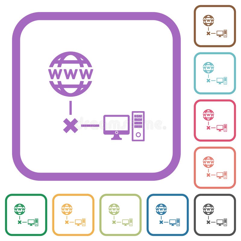 Offline computer simple icons vector illustration