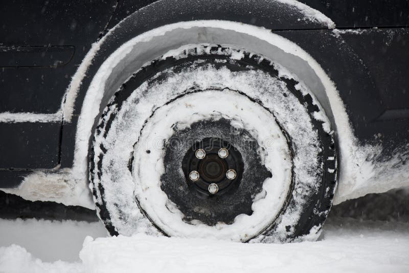 Offroad Car Tires Stuck in the Snow Stock Image Image of racer