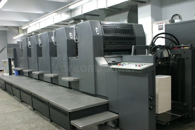 Offset machine royalty free stock photography