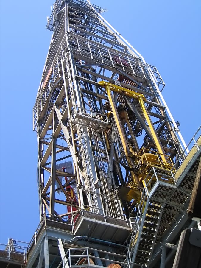 Offshore Drilling Rig Derrick on deepwater producing platform. Offshore Drilling Rig Derrick on deepwater producing platform