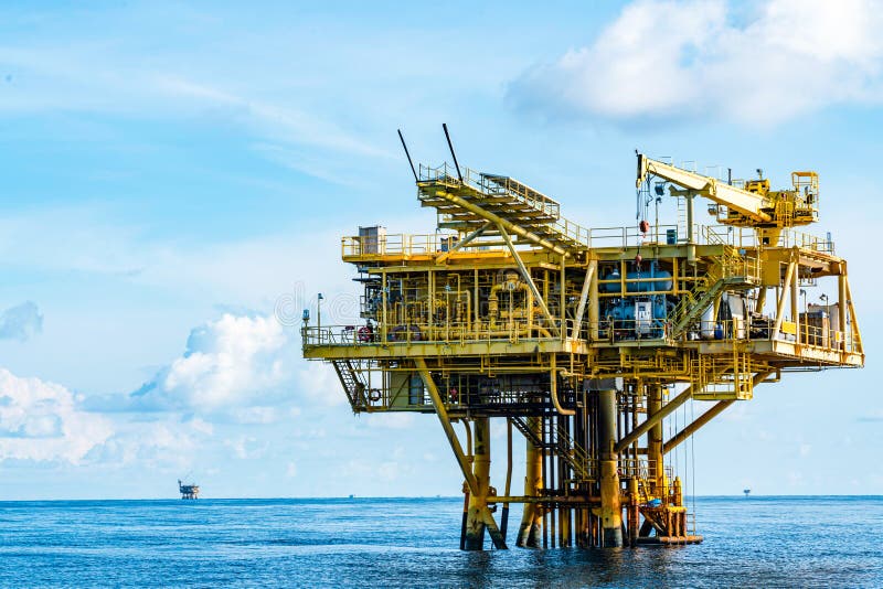 Remote oil and gas drilling and exploration platforms to extract and transport oil and gas to storage in large refineries.