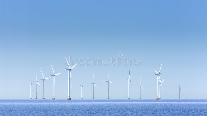 Offshore Wind Turbines Farm in the sea . Lillgrund Wind farm by the coast of Denmark and Sweden. Offshore Wind Turbines Farm in the sea . Lillgrund Wind farm by the coast of Denmark and Sweden.