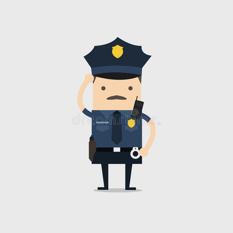 Oficial De Policía Personaje De Dibujos Animados Divertido Del Poli  Ilustración del Vector - Ilustración de crimen, persona: 143563975