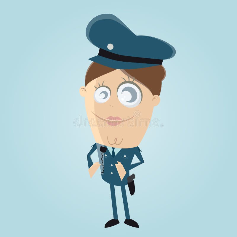 Oficial de policía de sexo femenino ilustración del vector Oficial de policía de sexo femenino ilustración del vector