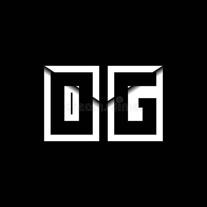 OG Monogram Envelope Shape Style royalty free illustration