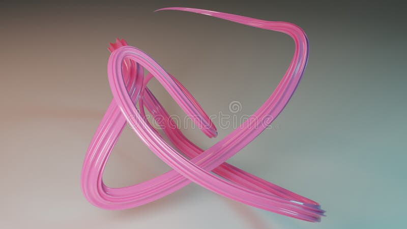 Oggetto ondulato geometrico dell'estratto con i cicli e l'illustrazione di spirali 3d illustrazione vettoriale Oggetto ondulato geometrico dell'estratto con i cicli e l'illustrazione di spirali 3d illustrazione vettoriale
