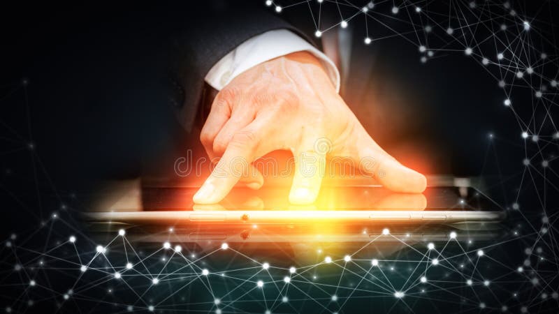 Ogólnospołeczna sieć, globalizacja biznes abstrakcjonistyczny technologii tło i biznesowy mężczyzna zdjęcie stock Ogólnospołeczna sieć, globalizacja biznes abstrakcjonistyczny technologii tło i biznesowy mężczyzna zdjęcie stock