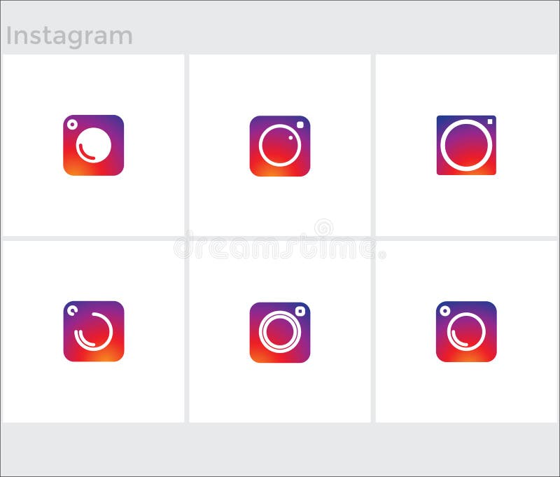 Ogólnospołeczne Medialne ikony ustawiają, fotografii kamery instagram ilustracji Ogólnospołeczne Medialne ikony ustawiają, fotografii kamery instagram ilustracji