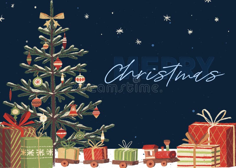 Oh Christmas Tree Holiday Card Template vector illustration Oh Christmas Tree Holiday Card Template vector illustration