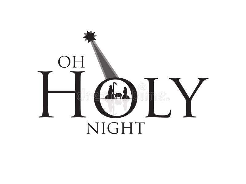 Church Banner - Bright Holy Night - O Holy Night