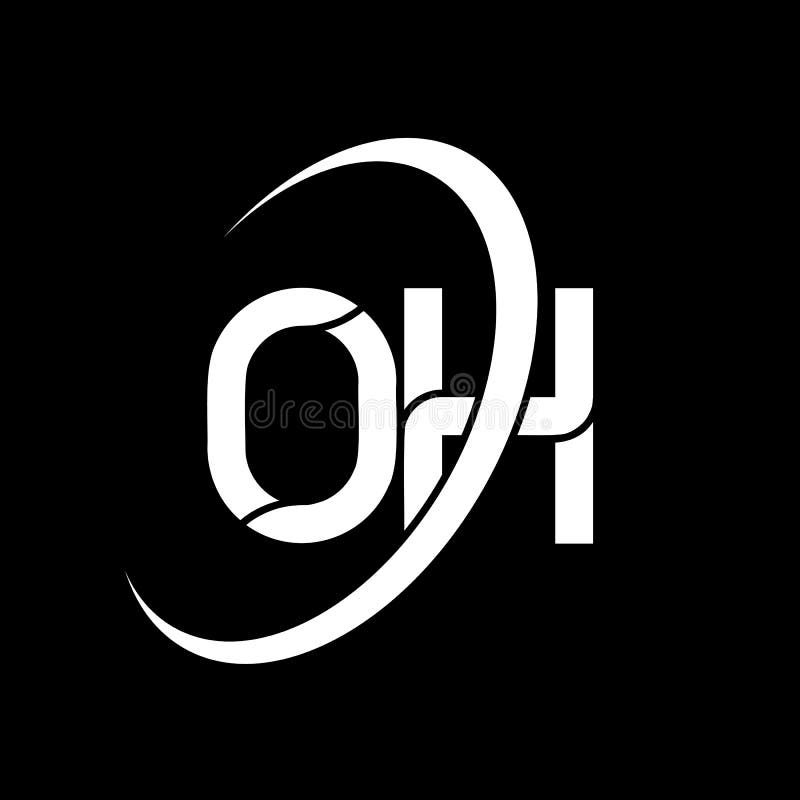 OH Logo. O H Design. White OH Letter. OH/O H Letter Logo Design Stock ...