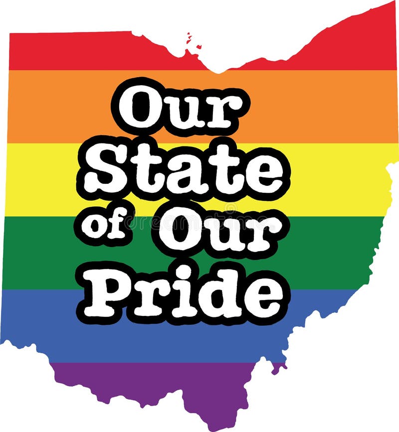 Ohio Gay Pride Vector State Sign Stock Vector Illustration of