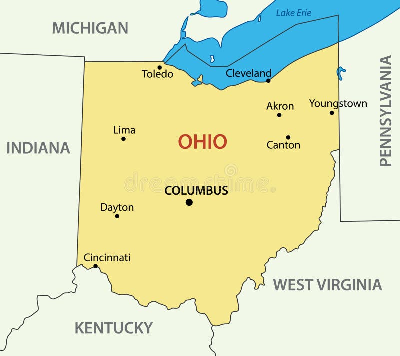 Ohio - vector - state of USA stock illustration Ohio - vector - state of USA stock illustration