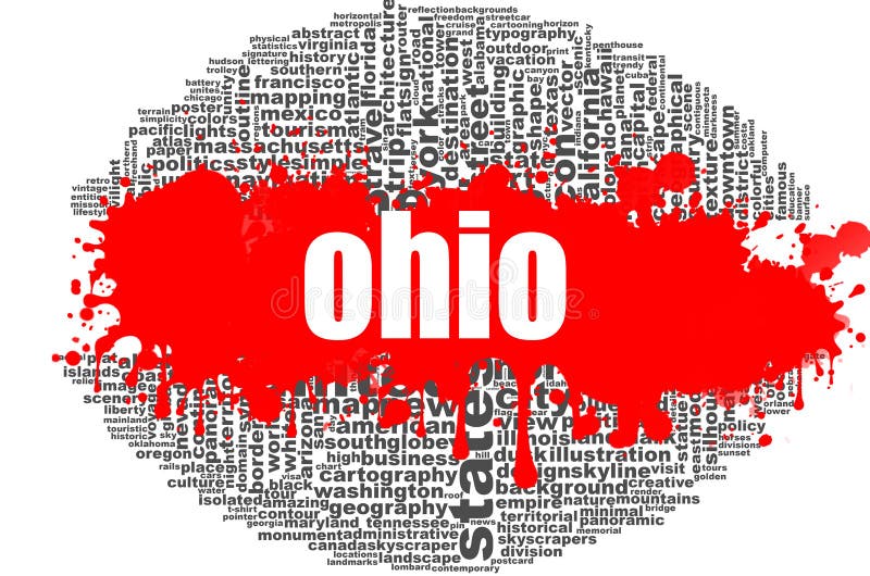 Ohio word cloud design stock illustration. Illustration of idea 114379635