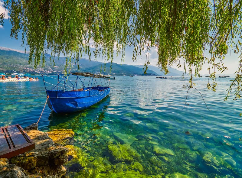 Ohrid lake, Macedonia stock photo. Image of fyrom, ohrid 126399274