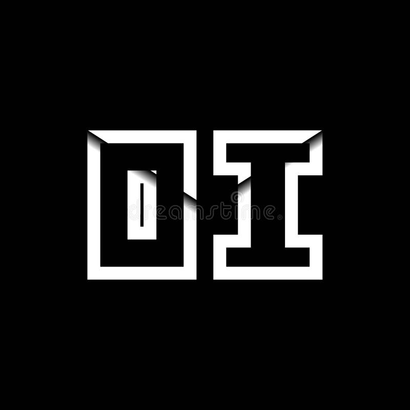 OI Monogram Envelope Shape Style royalty free illustration