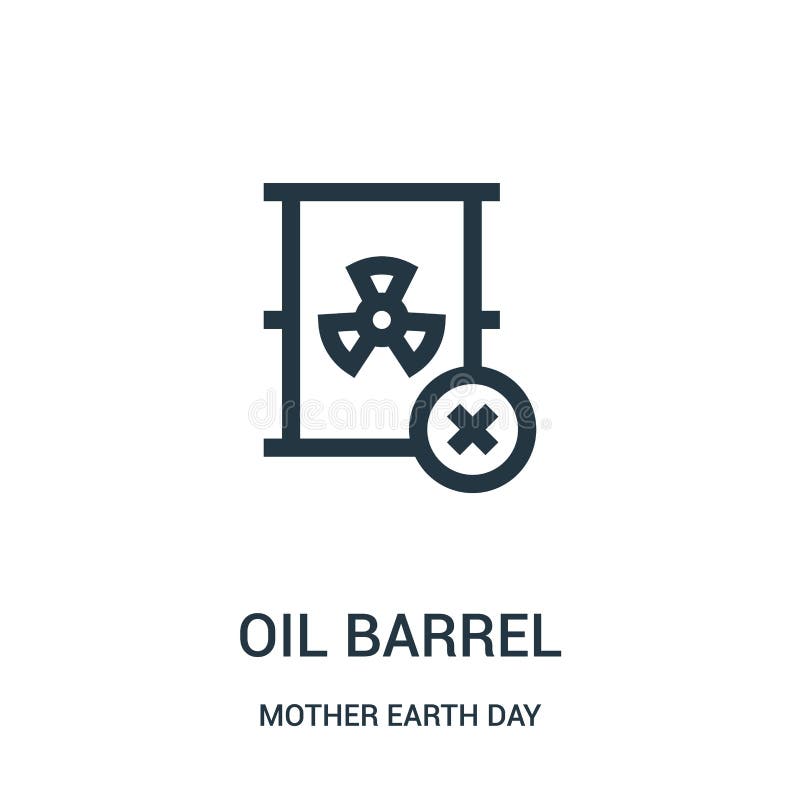oil barrel icon vector from mother earth day collection. Thin line oil barrel outline icon vector illustration stock illustration oil barrel icon vector from mother earth day collection. Thin line oil barrel outline icon vector illustration stock illustration