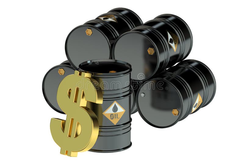 Oil Barrel and Dollar Symbol Stock Illustration Illustration of