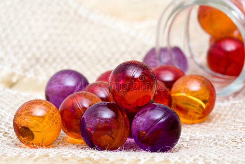 Oil bath pearls stock photo. Image of care, hygiene, health 12656482