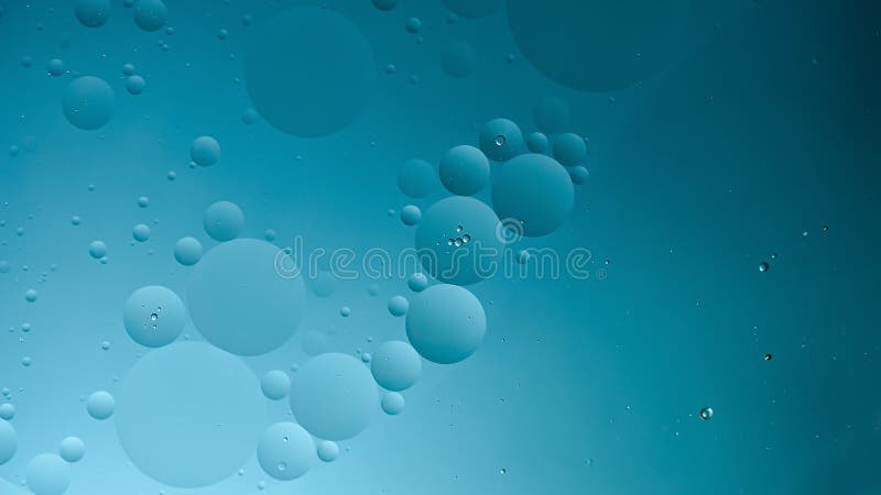 Oil with Bubbles on on Dark Blue Background. Abstract Background Stock ...