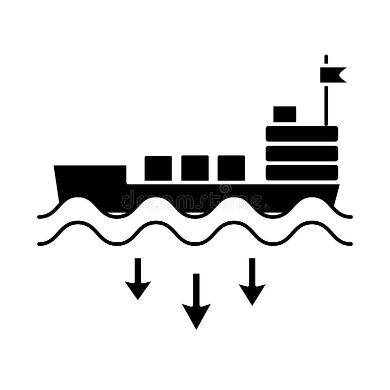 Oil cargo ship flat style stock illustration