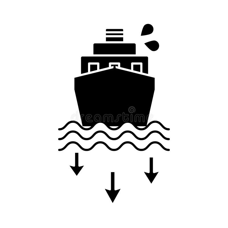 Oil cargo ship flat style stock illustration