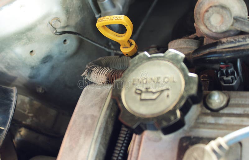 The oil dipstick stock photo. Image of macro, maintenance 76446796