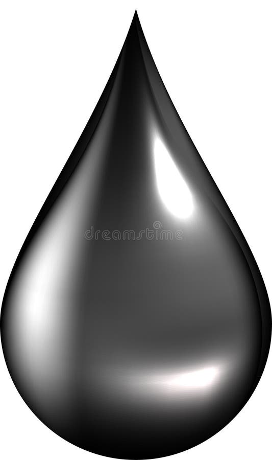 Illustrazione vettoriale di una goccia d'olio.