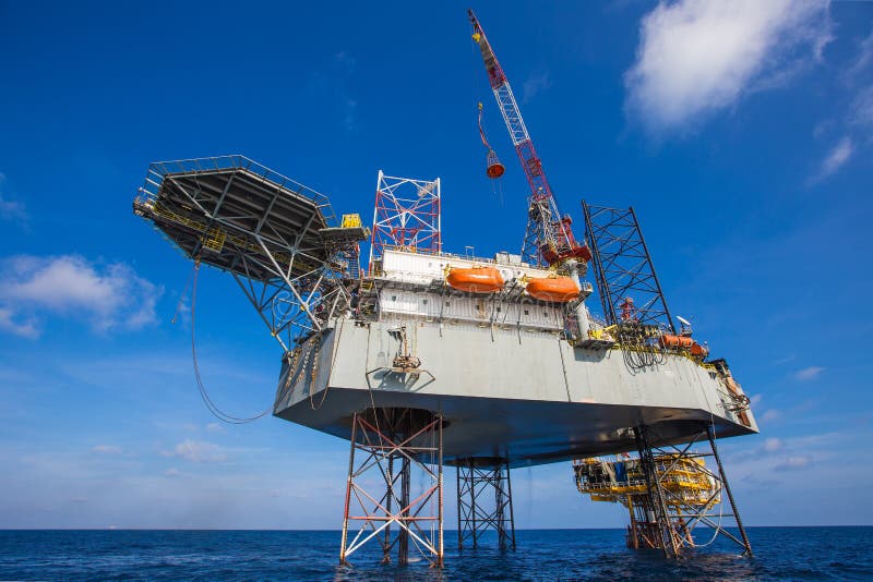 Equipment for Oil and Gas Completion at Drilling RIG Stock Image