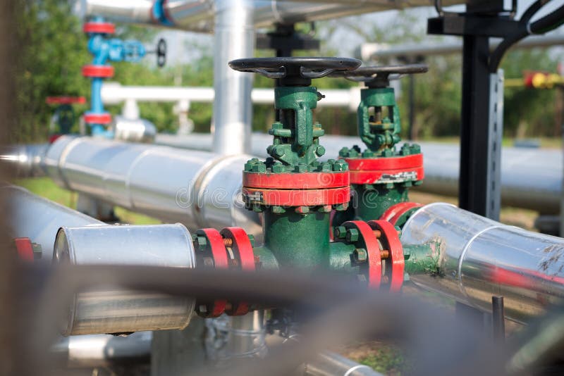 Oil and Gas Pipe Line Valves Stock Photo Image of engineering, handle