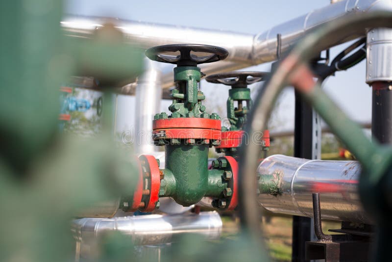 Oil and Gas Pipe Line Valves Stock Image Image of industry, plant